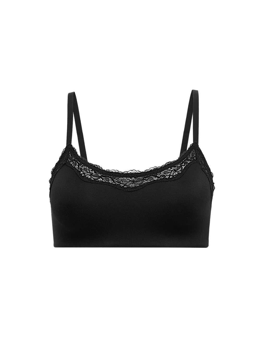Body Soft Lace Trim Non Wired Crop Top