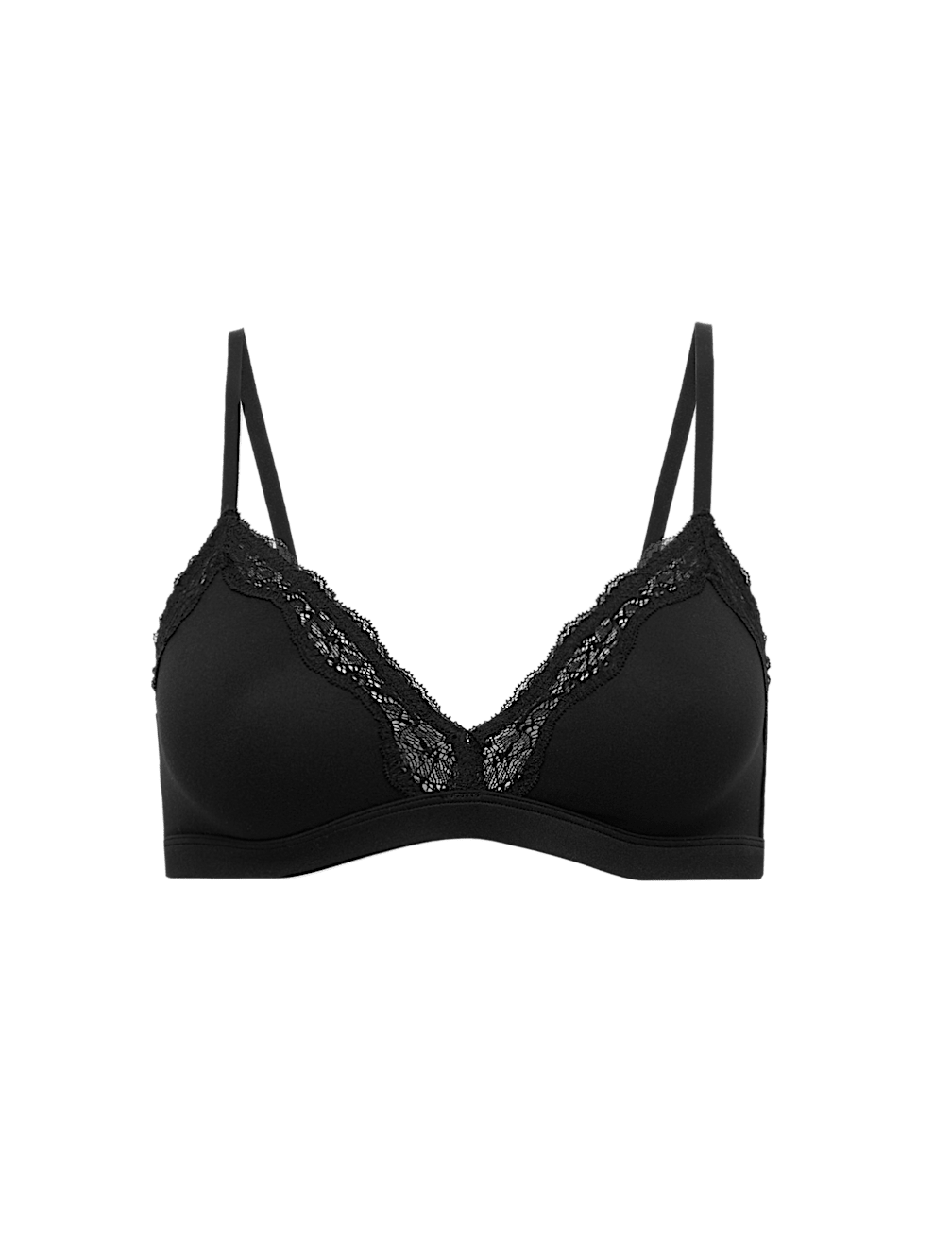 Body Soft Lace Trim Non Wired Bralette (A-E)