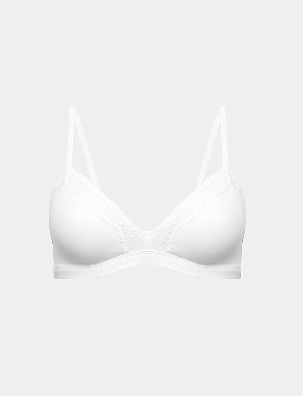 Body Soft Lace Trim Non Wired Bralette (A-E)