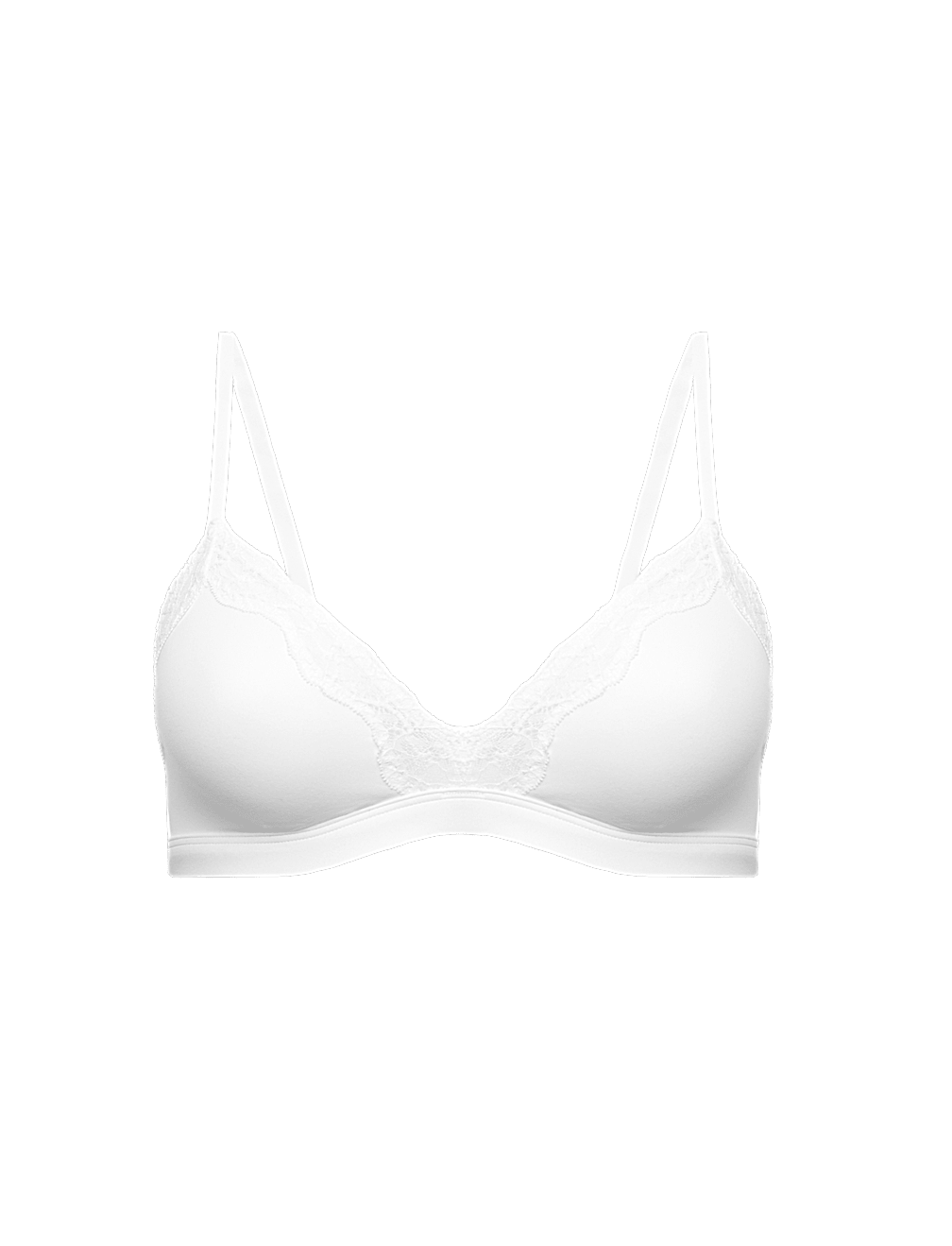 Body Soft Lace Trim Non Wired Bralette (A-E)