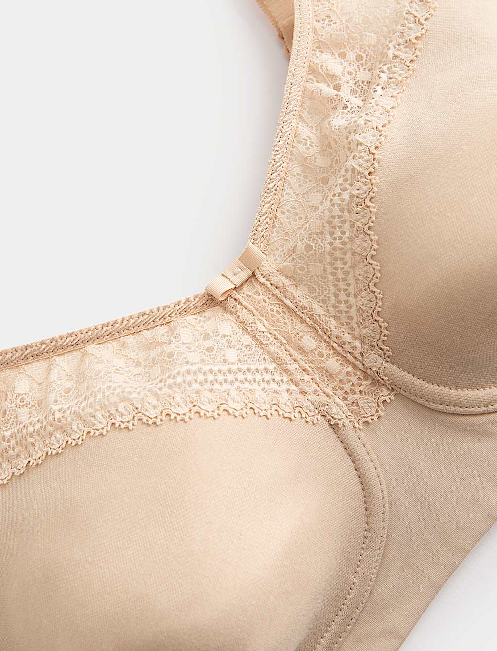 Cotton & Lace Non Wired Total Support Bra