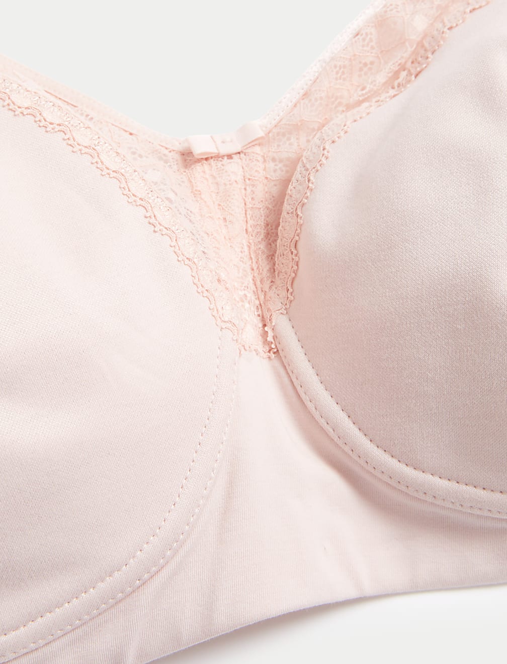 Cotton & Lace Non Wired Total Support Bra