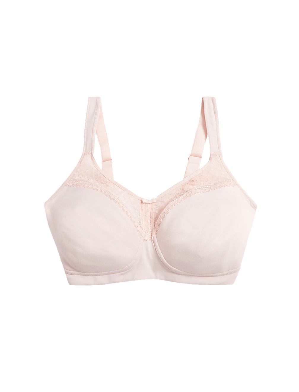 Cotton & Lace Non Wired Total Support Bra