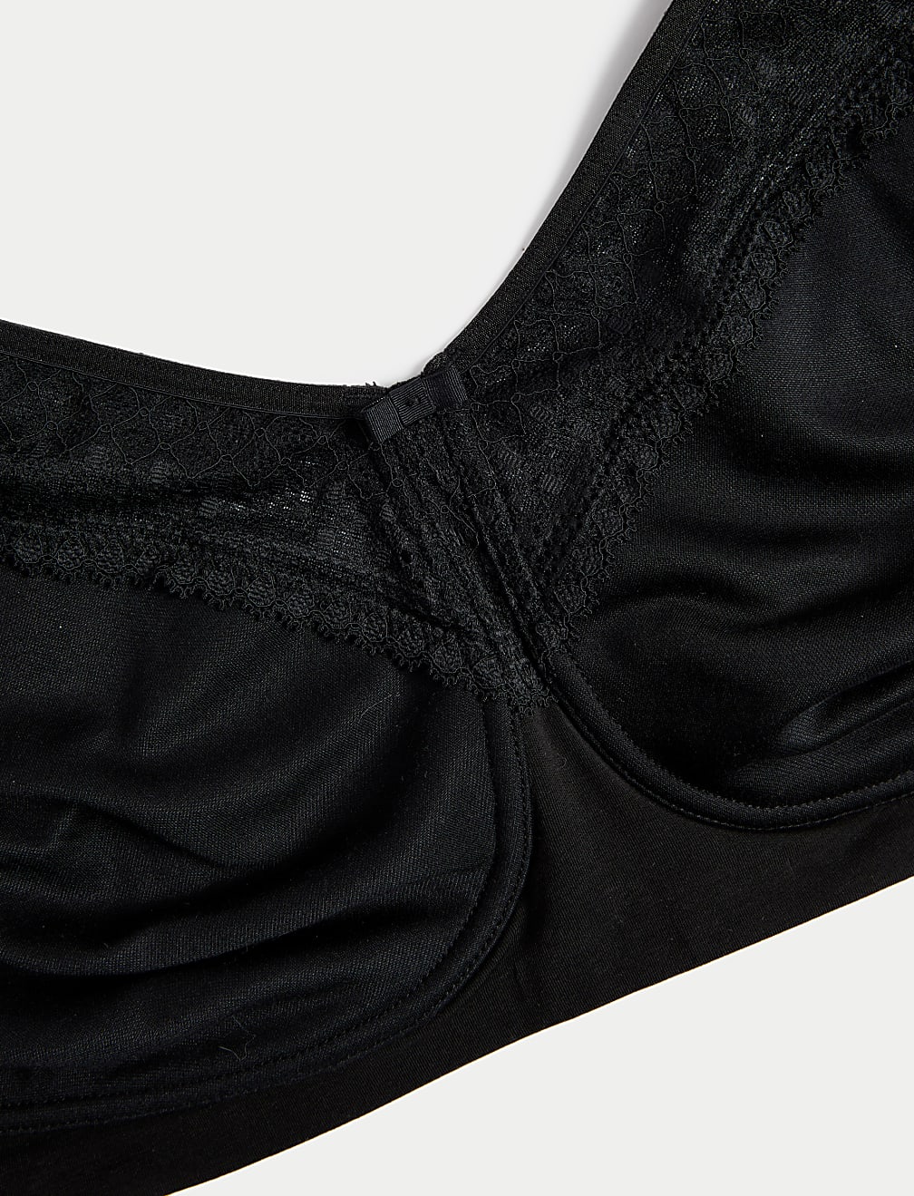 Cotton & Lace Non Wired Total Support Bra
