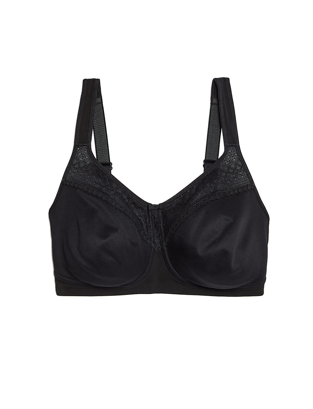 Cotton & Lace Non Wired Total Support Bra