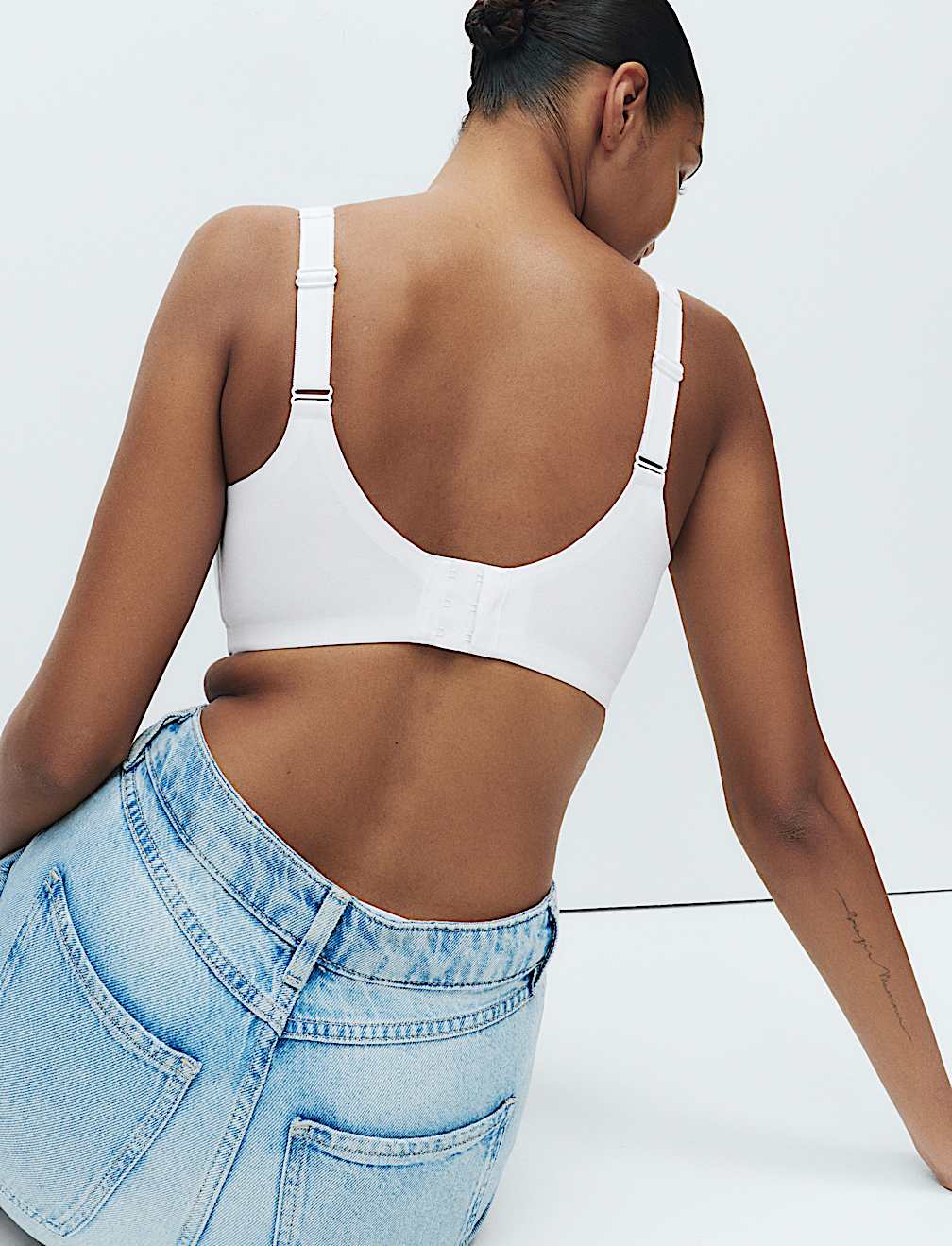 Cotton & Lace Non Wired Total Support Bra