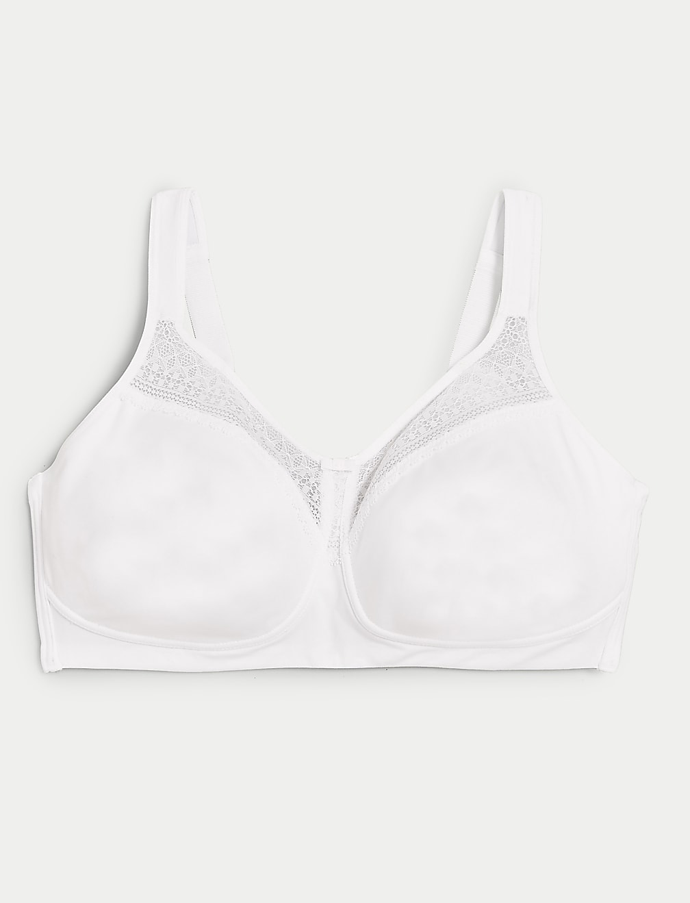 Cotton & Lace Non Wired Total Support Bra