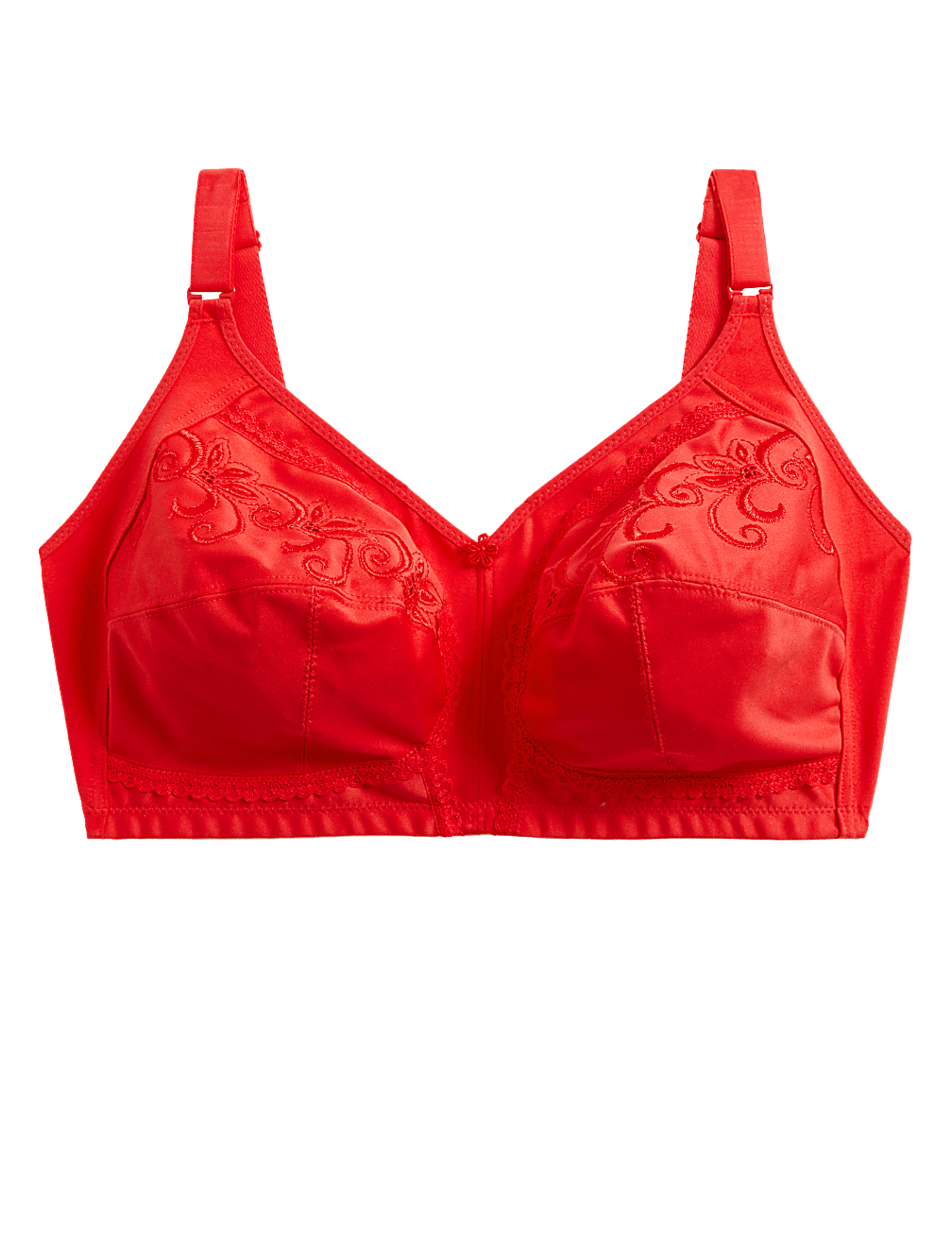 Embroidered Non Wired Total Support Bra