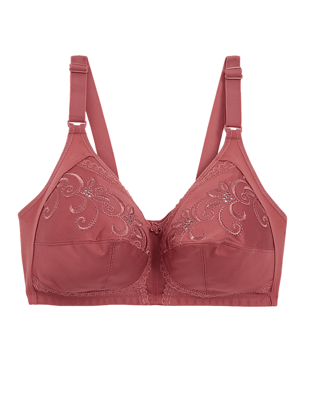 Embroidered Non Wired Total Support Bra