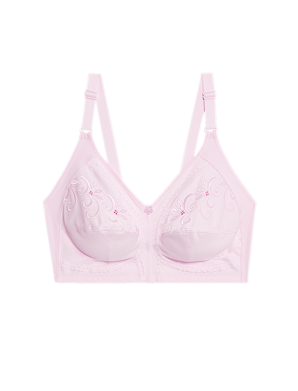 Embroidered Non Wired Total Support Bra