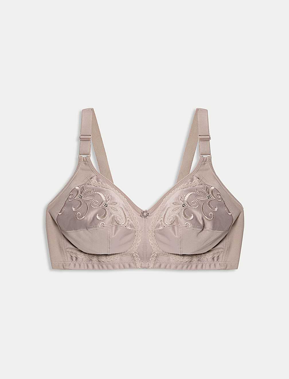 Embroidered Non Wired Total Support Bra
