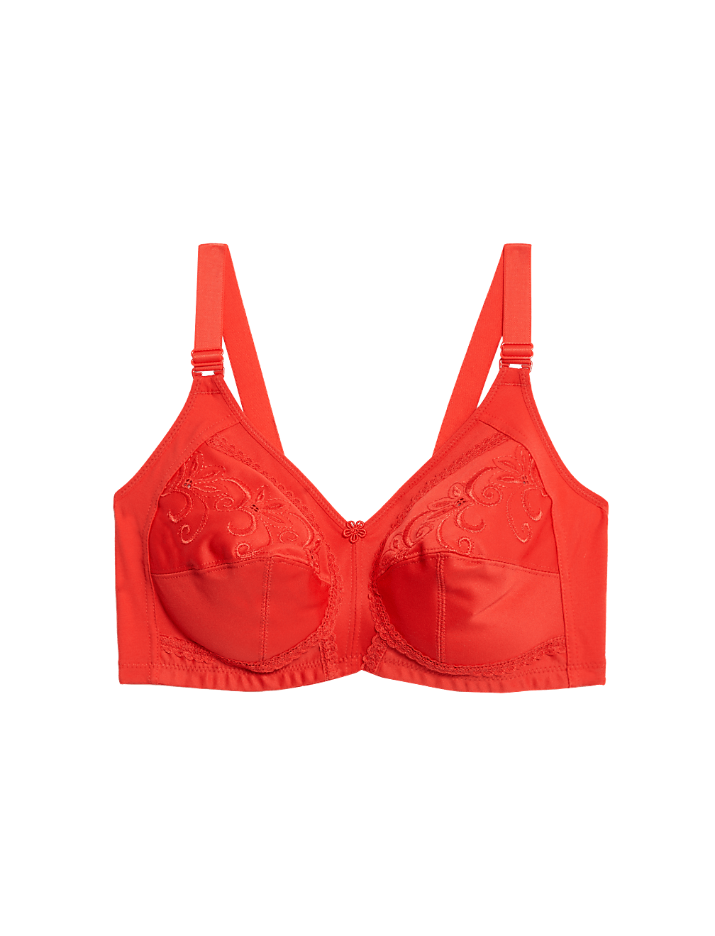 Embroidered Non Wired Total Support Bra