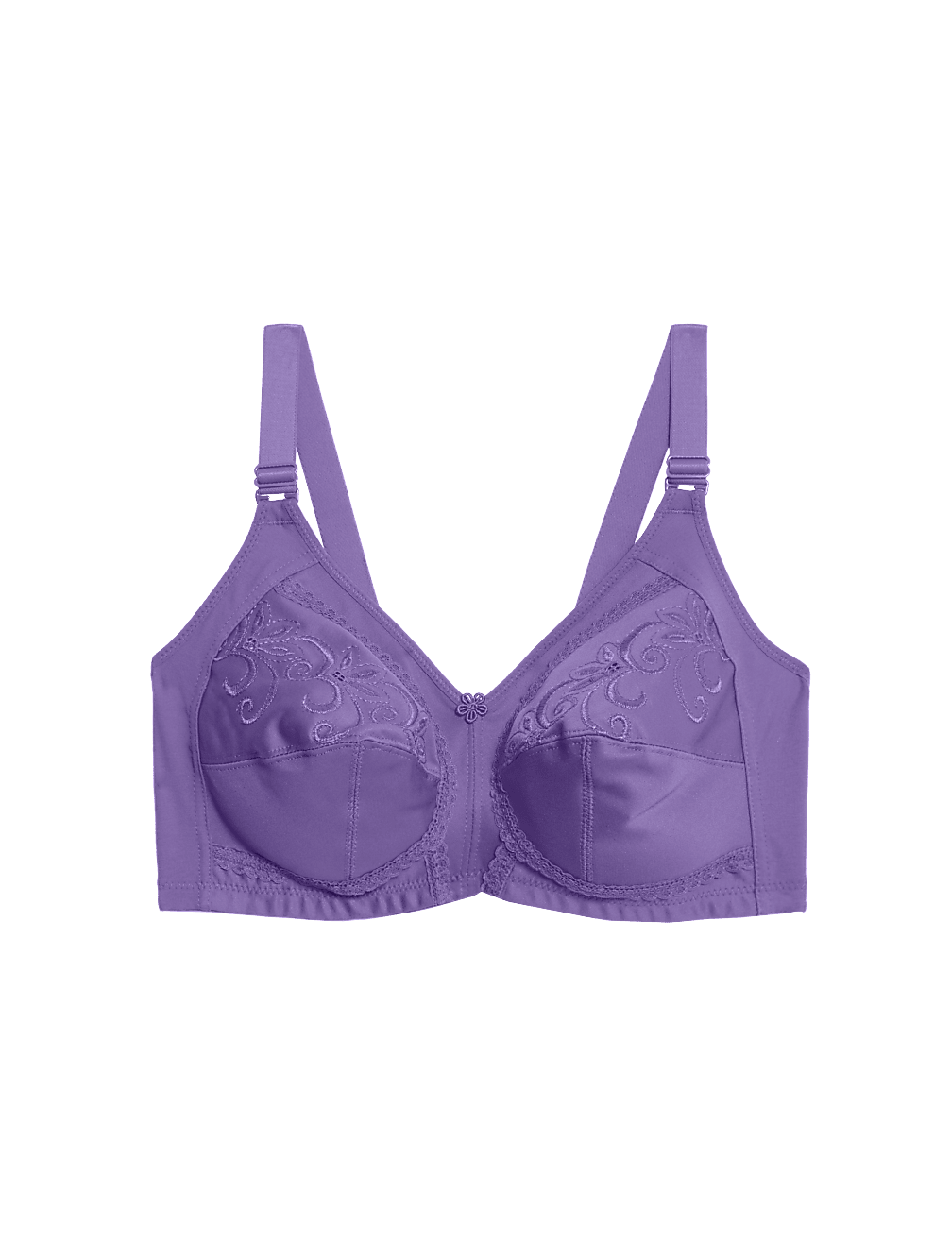 Embroidered Non Wired Total Support Bra