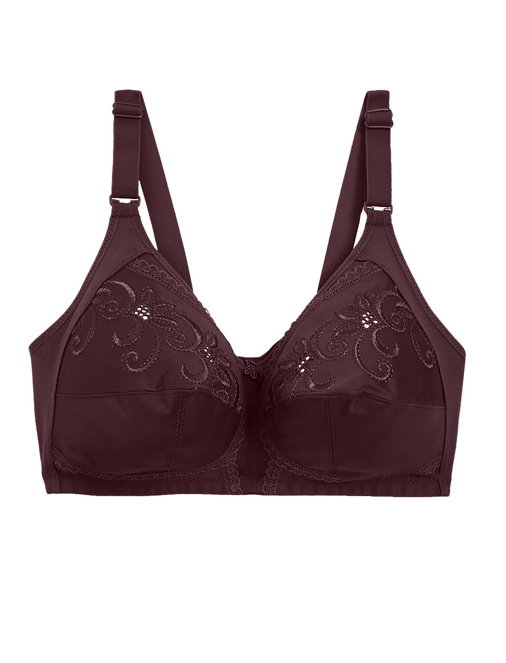 Embroidered Non Wired Total Support Bra