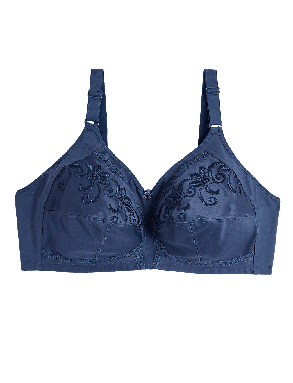 Embroidered Non Wired Total Support Bra