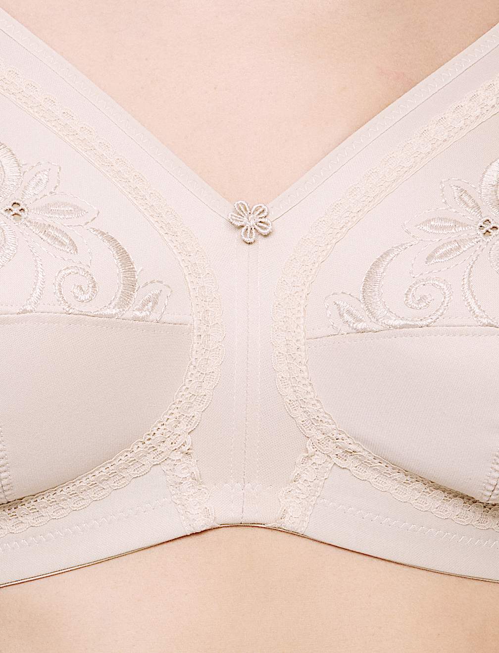 Total Support Embroidered Full Cup Bra C-H