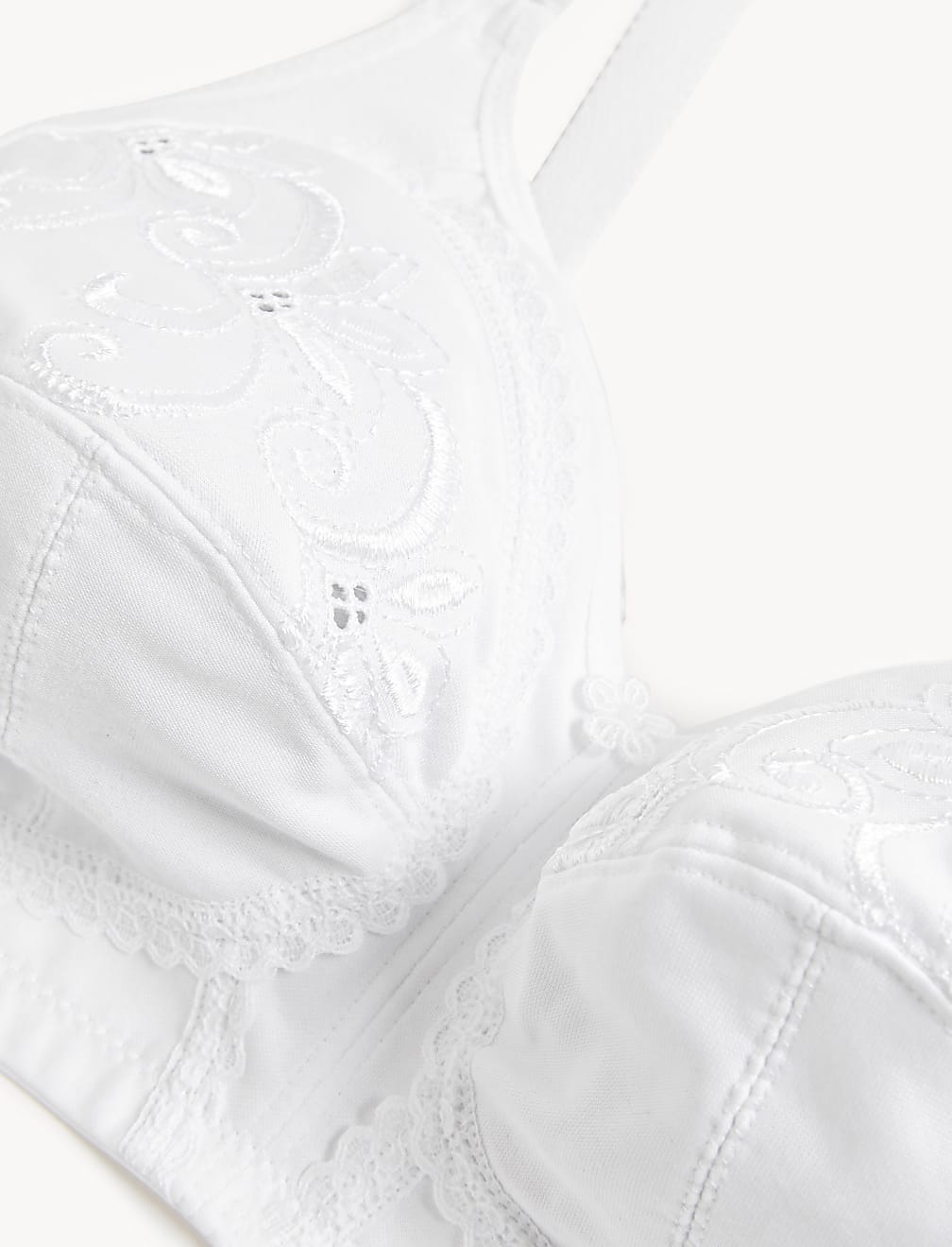 Total Support Embroidered Full Cup Bra C-H
