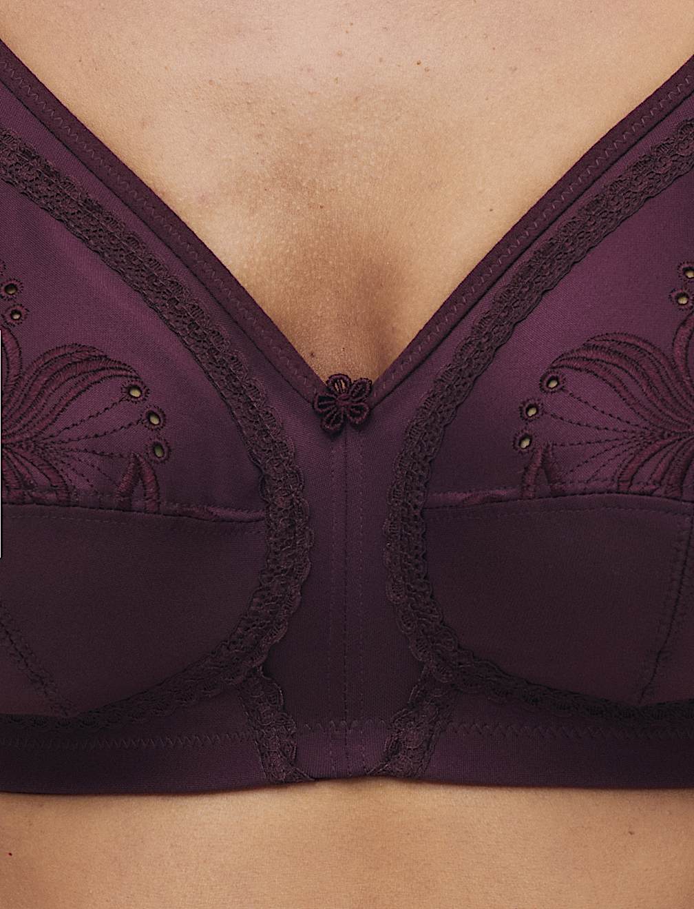 Embroidered Total Support Full Cup Bra A-K