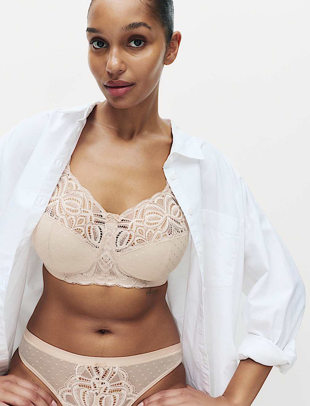 Amelia Lace Non Wired Total Support Bra B-H