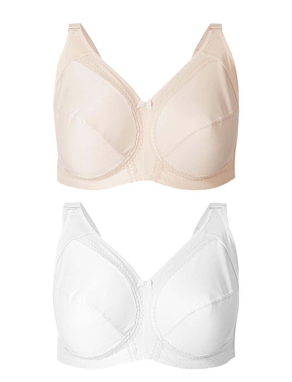 2pk Total Support Non-Wired Full Cup Bras