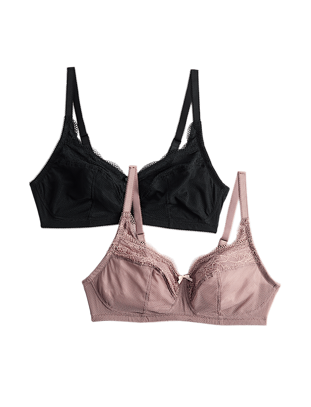 2 Pack Jasmine Lace Total Support Bras (B-H)