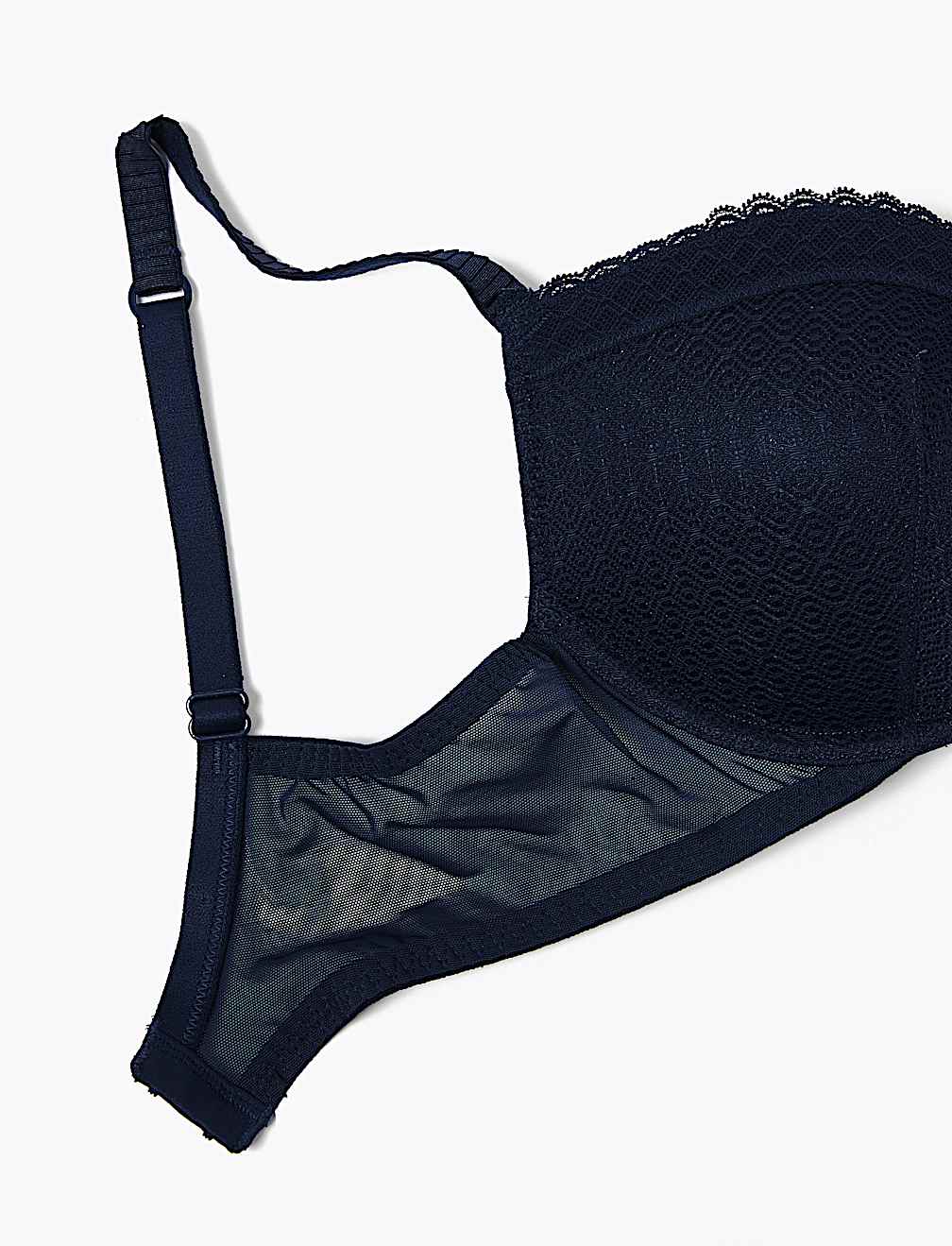 2pk Mesh Lace Push-Up Plunge Bras A-E