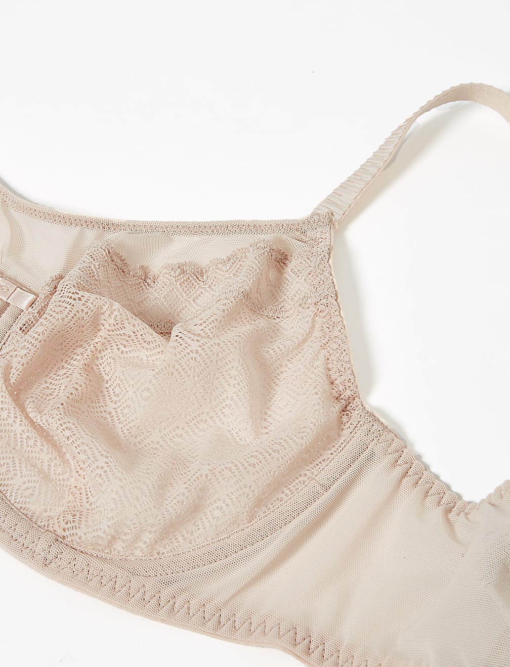 2 Pack Mesh Lace Panel Balcony Bras A-G