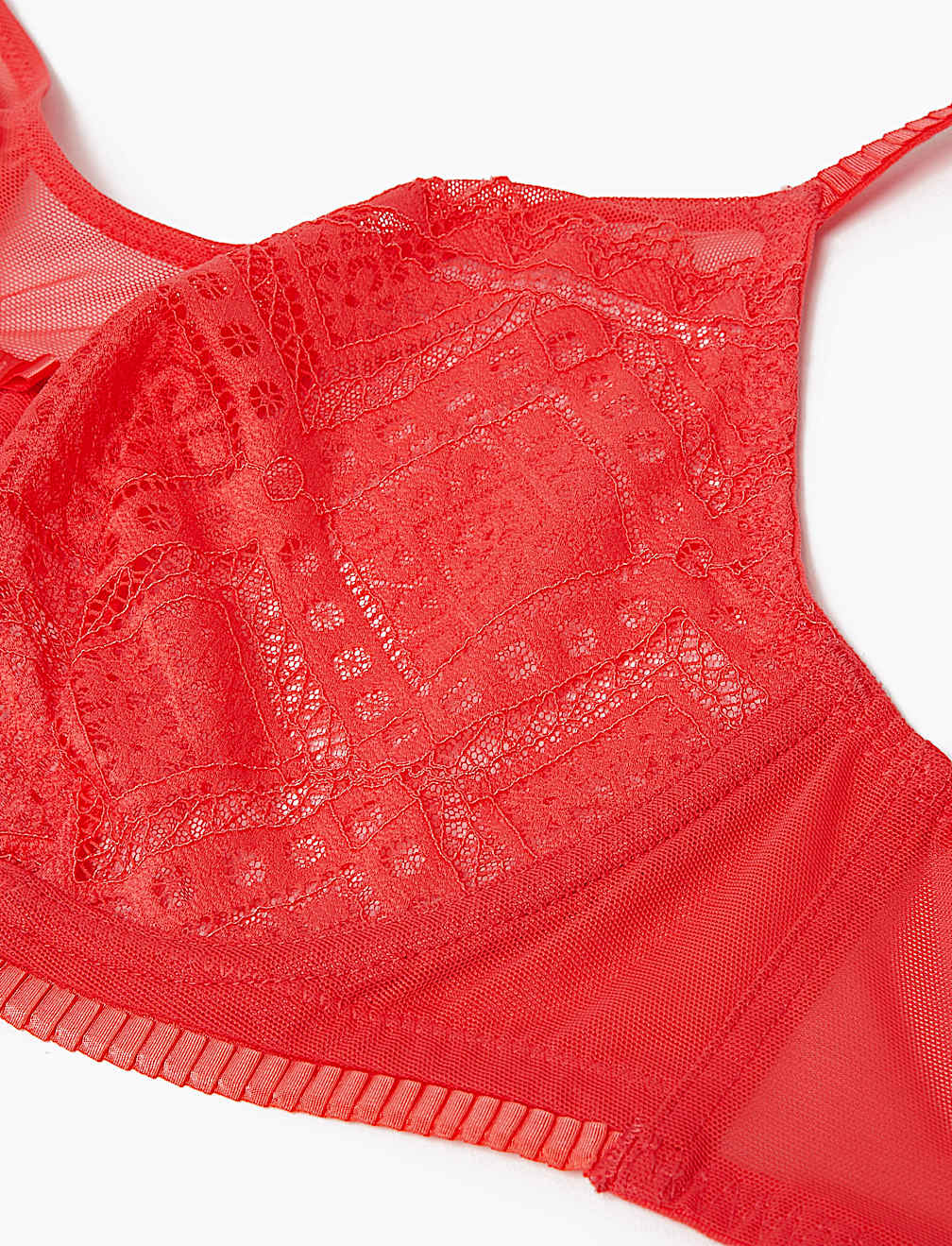 2pk Mesh Lace Underwired Balcony Bras A-E