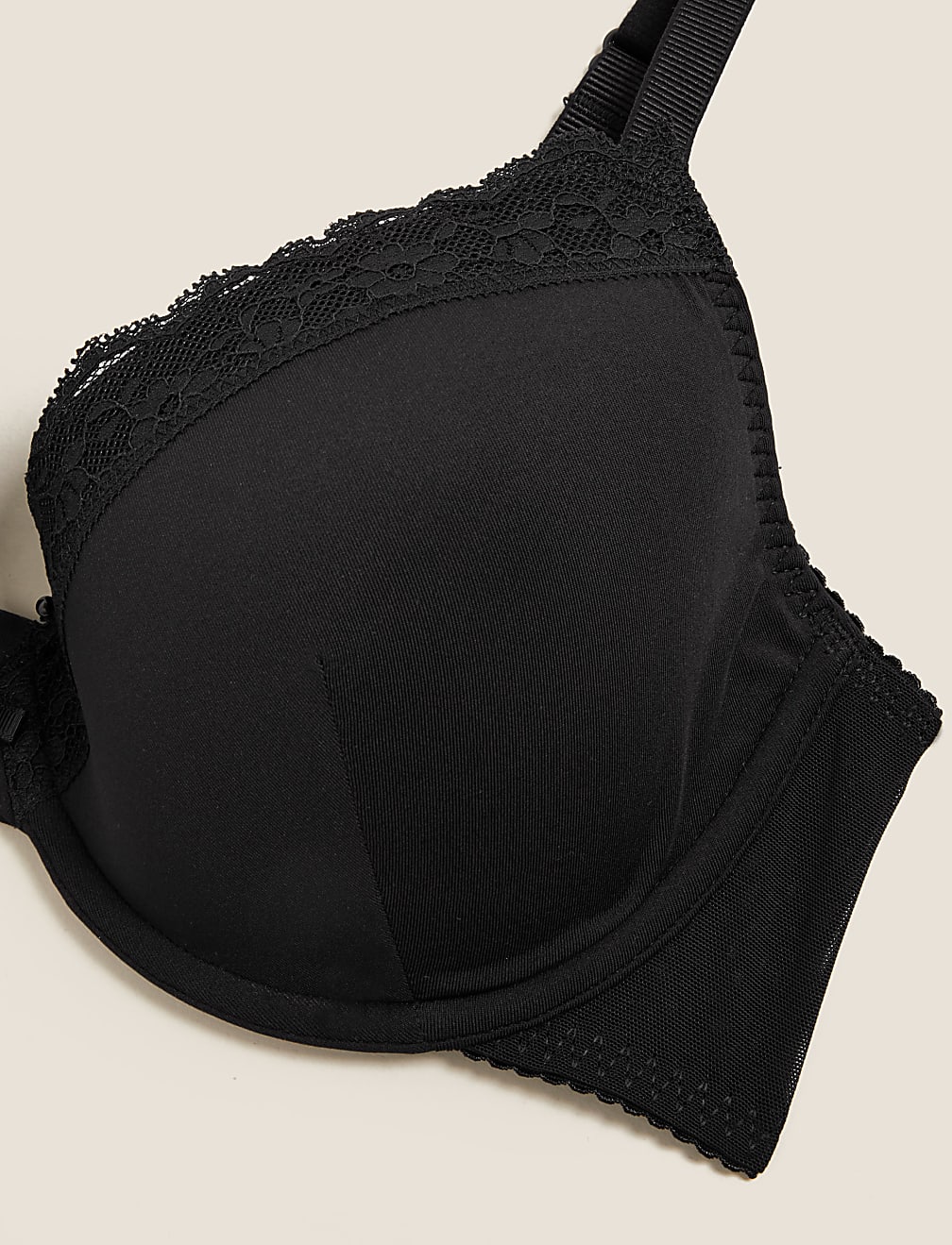 Lace Padded Plunge Wired Bra