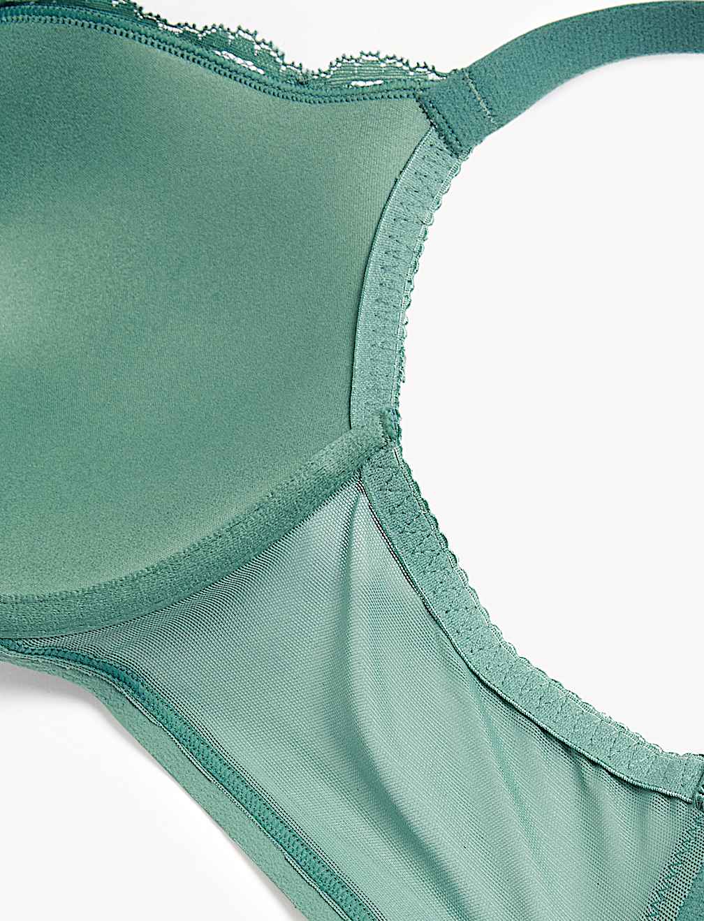 Lace Trim Padded Full Cup Bra