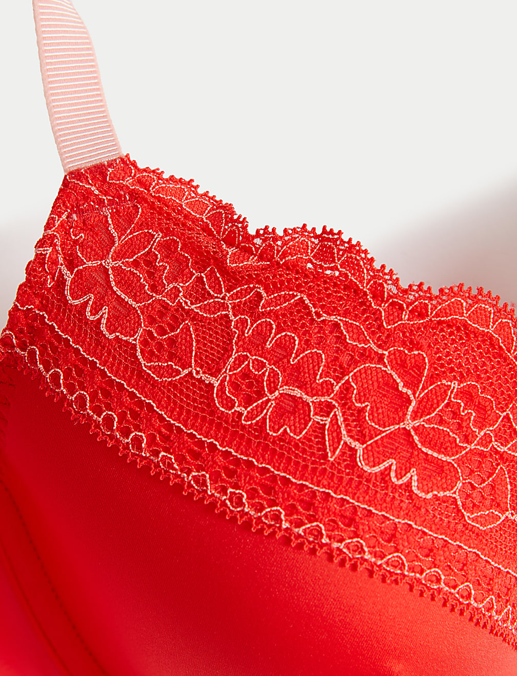 Lace Trim Padded Full Cup Bra