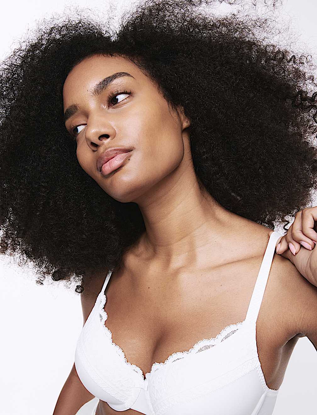 Lace Trim Padded Full Cup Bra
