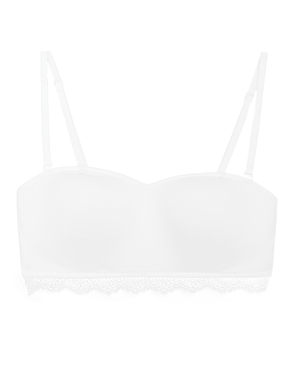 Cotton & Lace Non Wired Bandeau First Bra AA-D