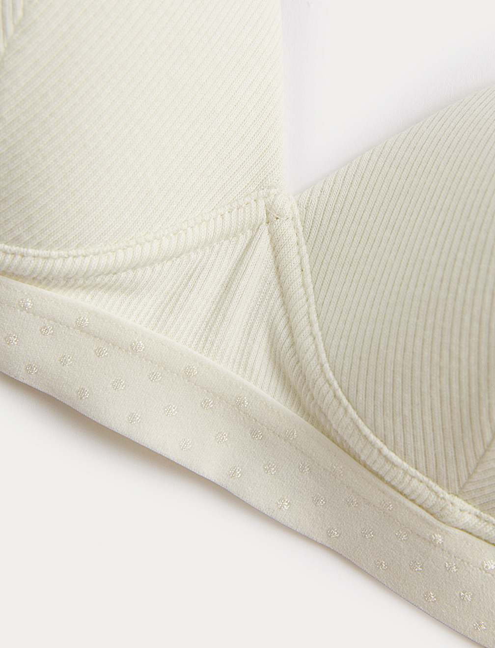 2pk Non Wired Cotton Rich Ribbed First Bras AA-D