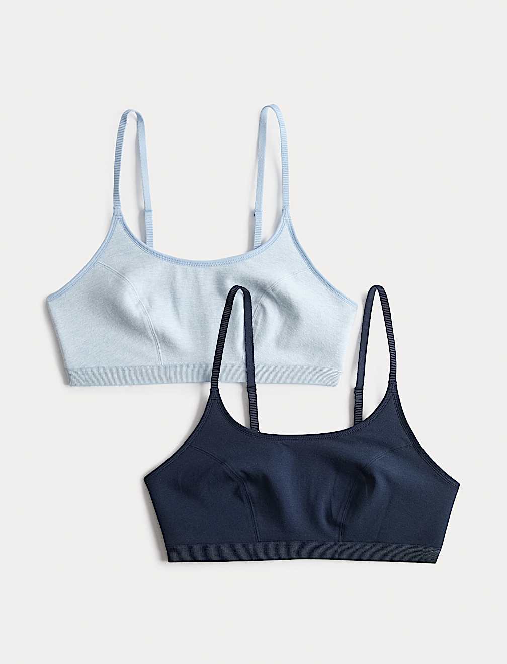 2pk Cotton First Bra Crop Tops