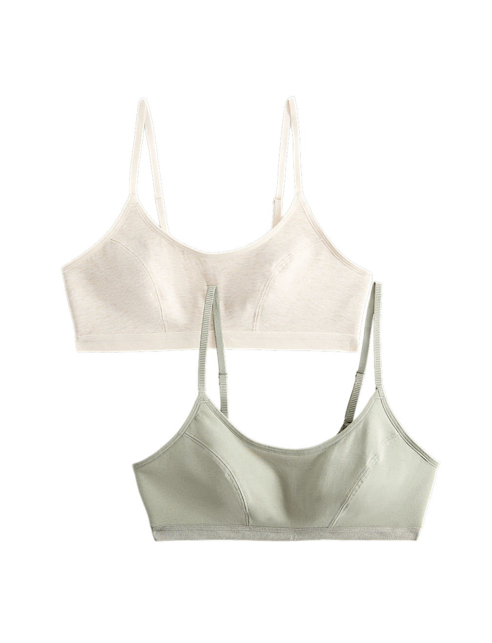 2pk Cotton First Bra Crop Tops