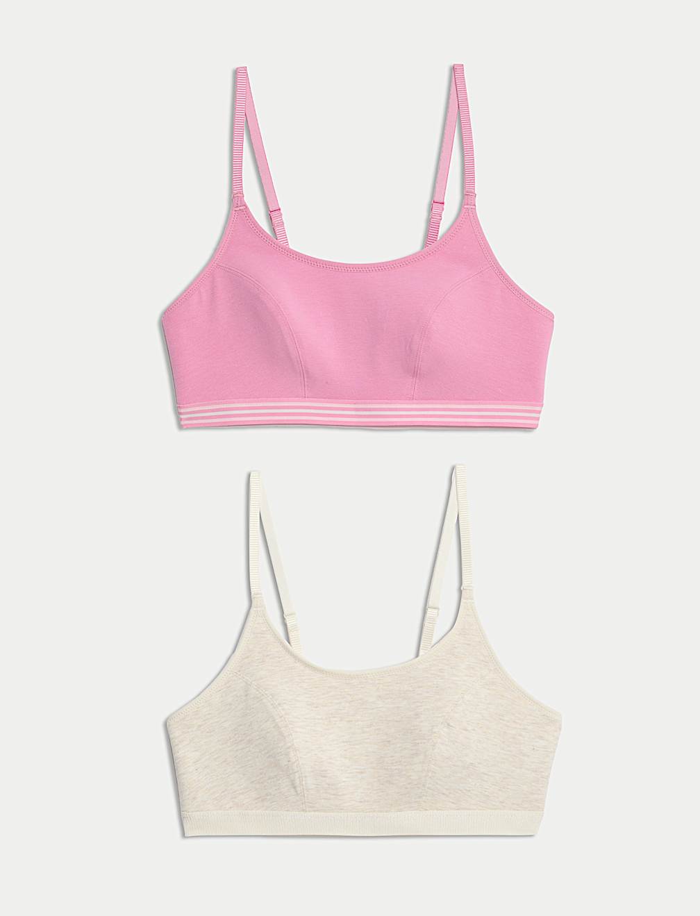 2pk Cotton First Bra Crop Tops