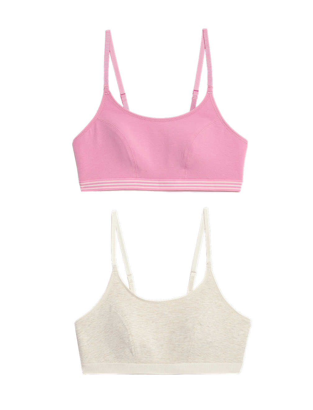 2pk Cotton First Bra Crop Tops