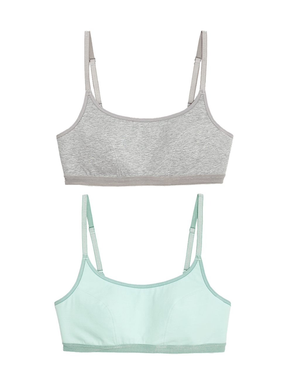 2pk Non Wired Crop Top First Bras