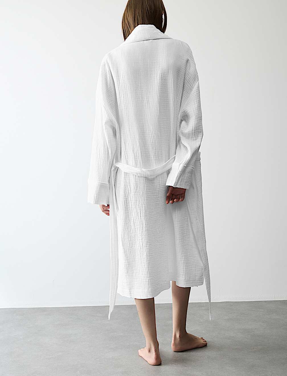 Pure Cotton Muslin Dressing Gown
