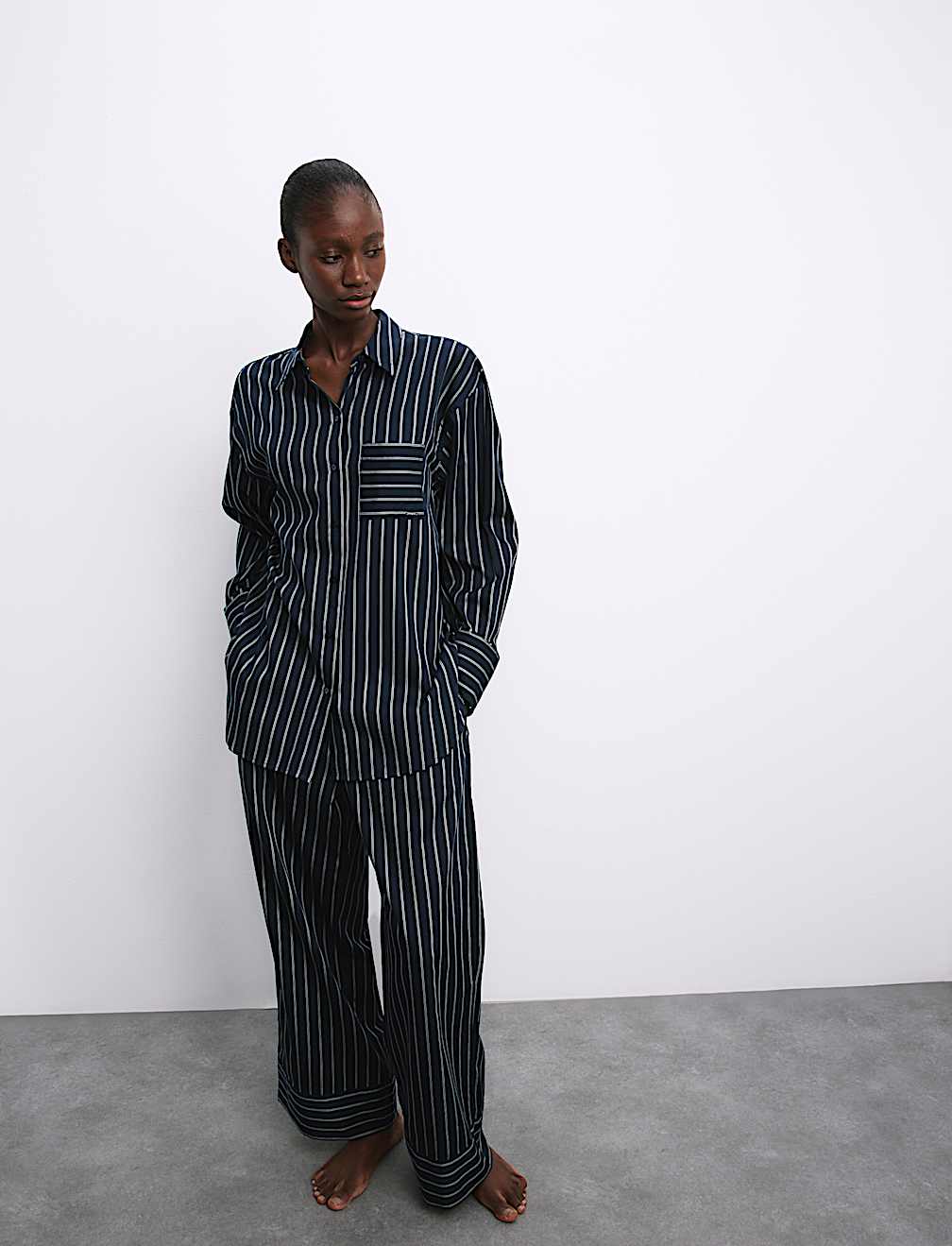 Pure Cotton Striped Pyjama Set