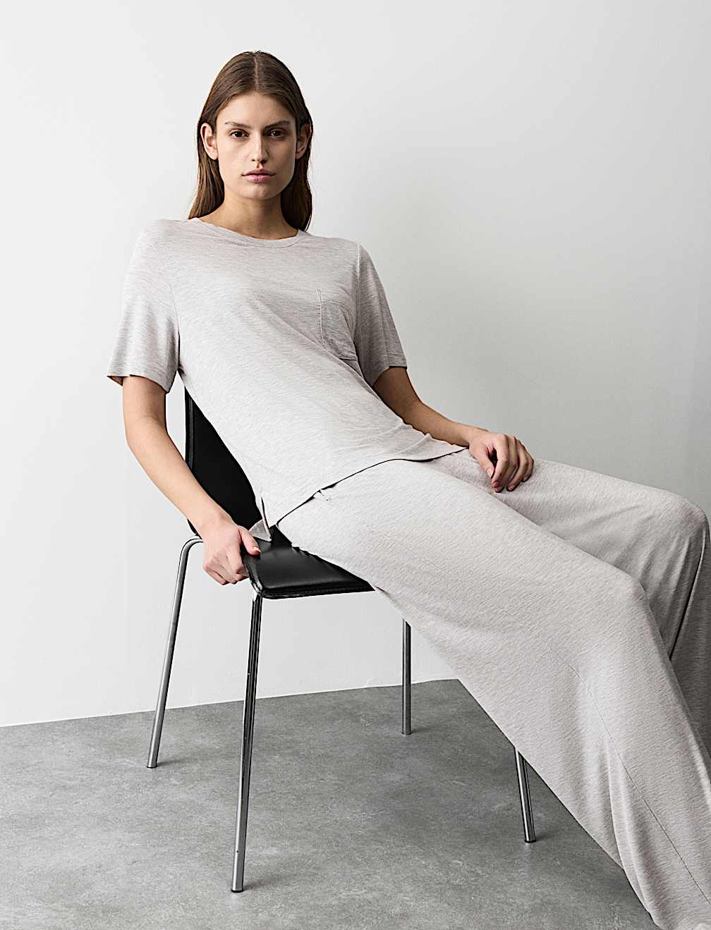 Jersey Wide Leg Pyjama Bottoms