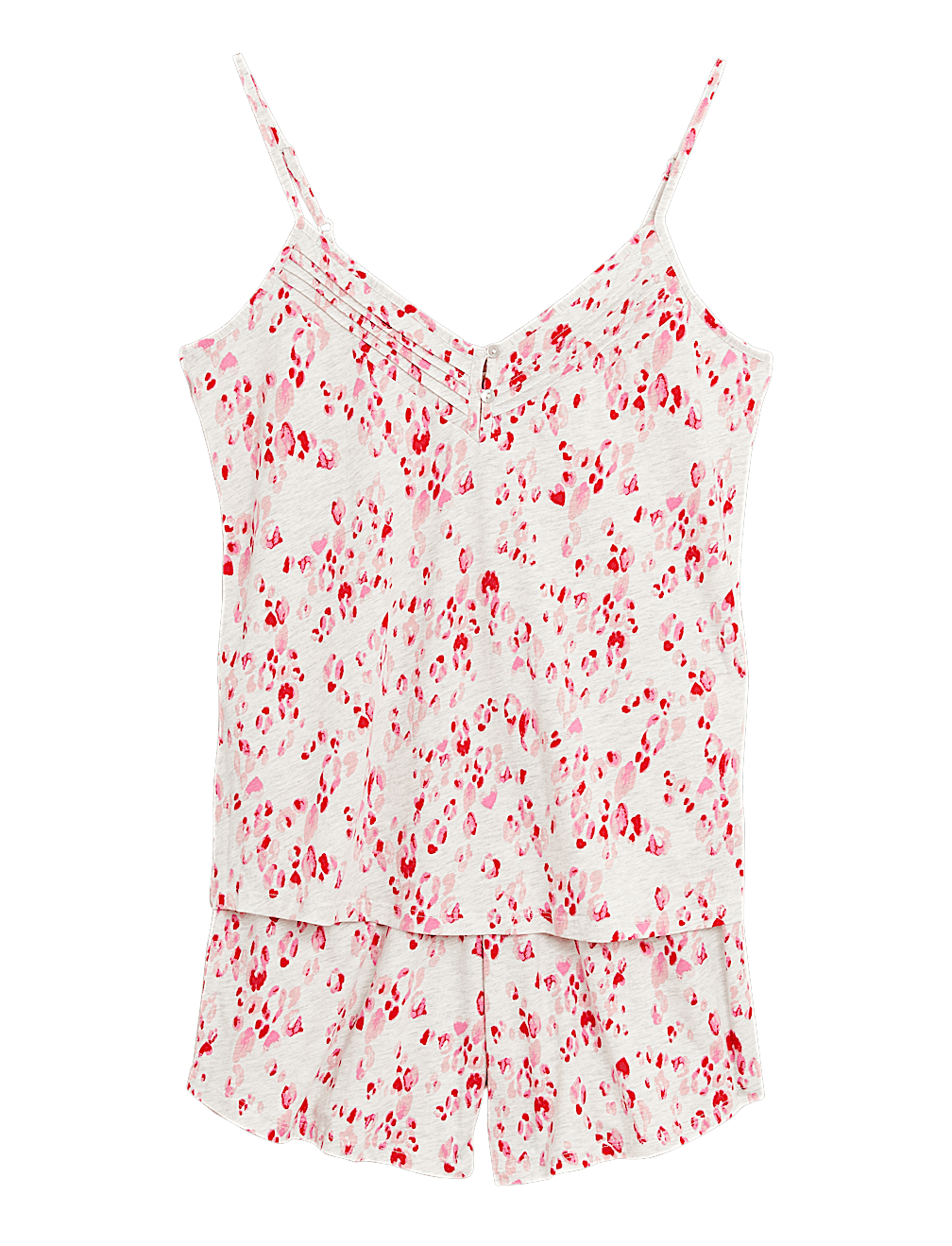 Cotton Leopard Print Camisole Pyjama Set