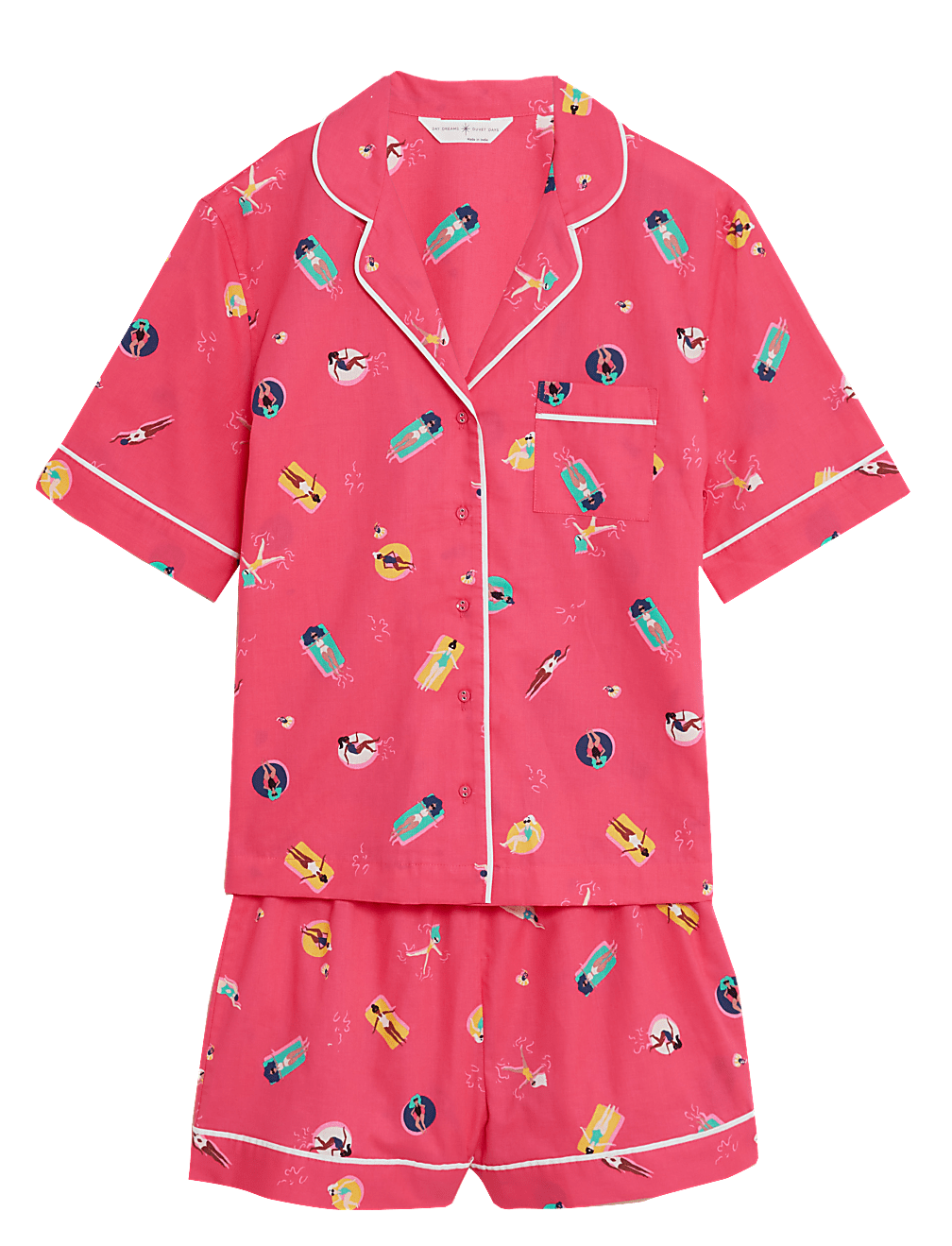 Pure Cotton Printed Pyjama Set
