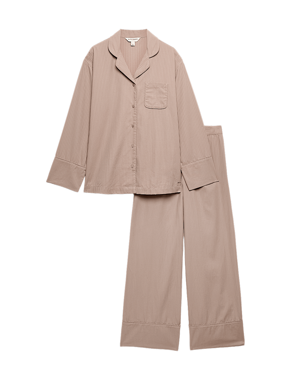 Pure Cotton Striped Revere Pyjama Set
