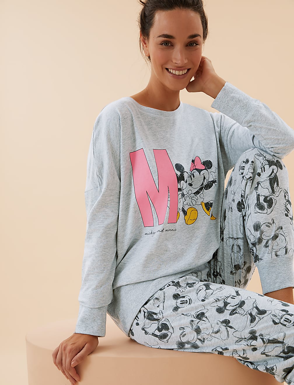 Buy Cotton Rich Mickey Mouse Pyjama Set at Marks Spencer