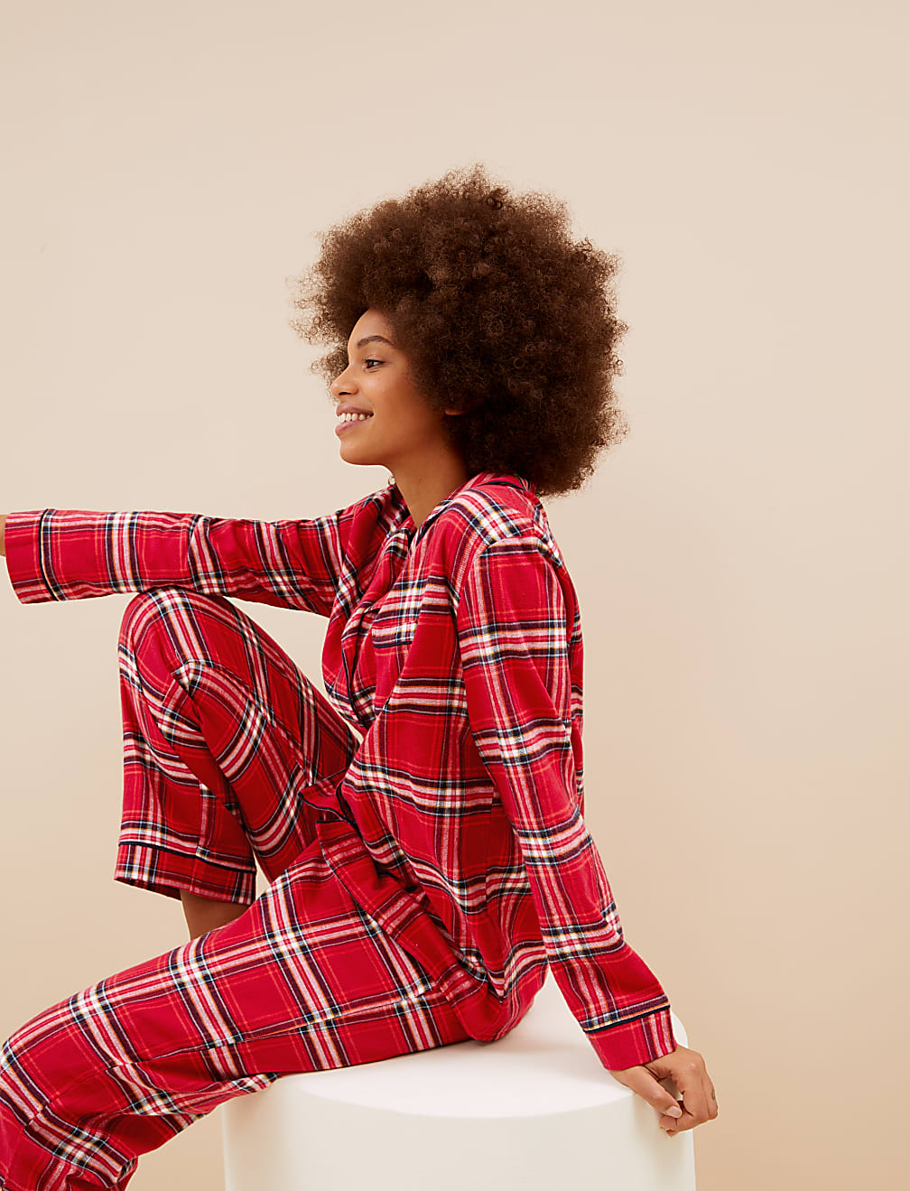 Women's Checked Family Pyjama Set