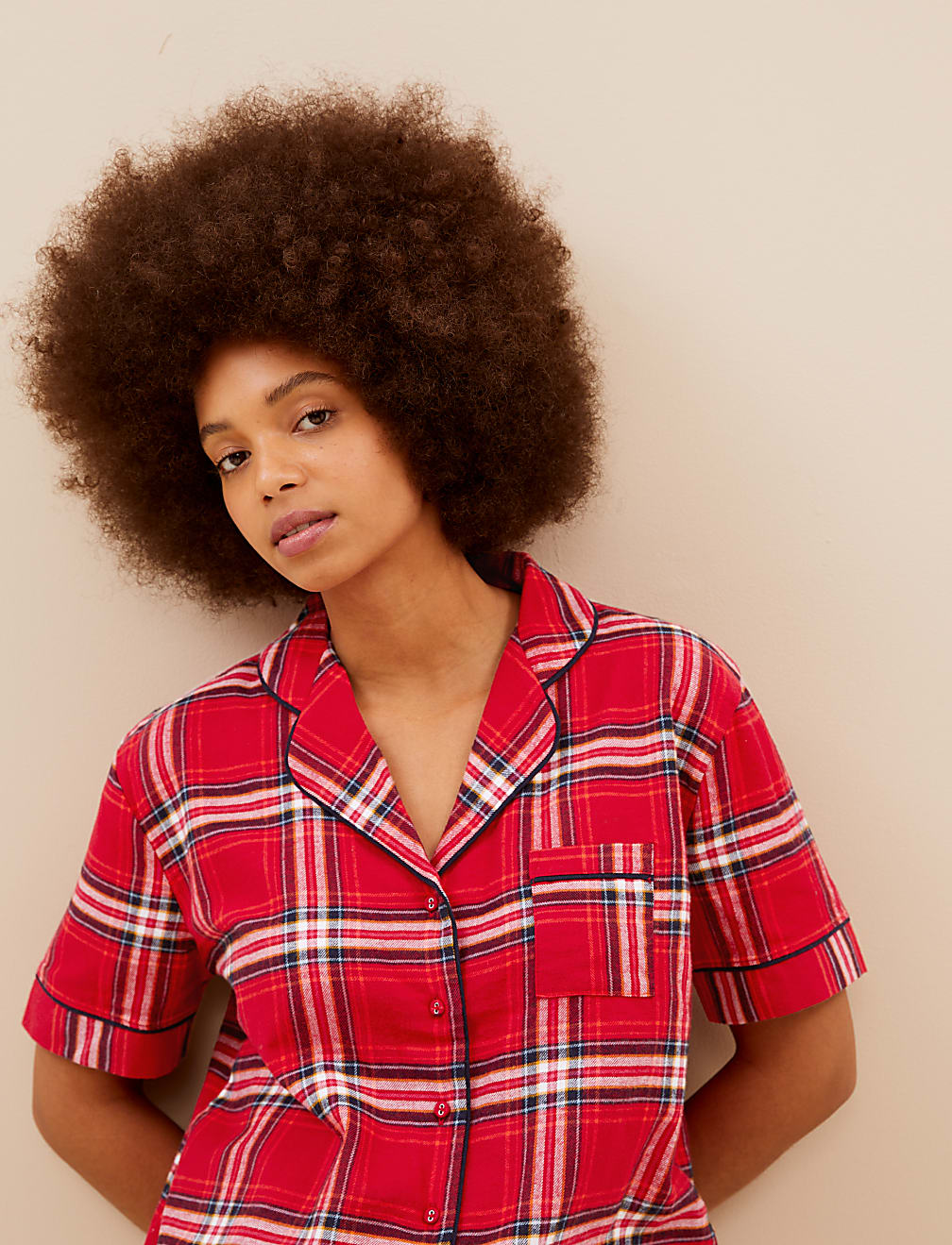 Women's Checked Family Short Pyjama Set