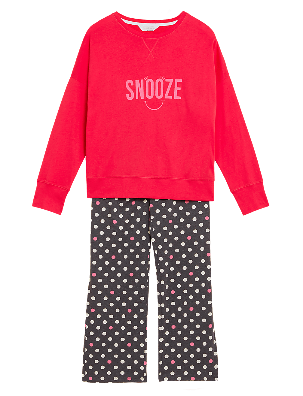 Cotton Rich Flock Slogan Pyjama Set