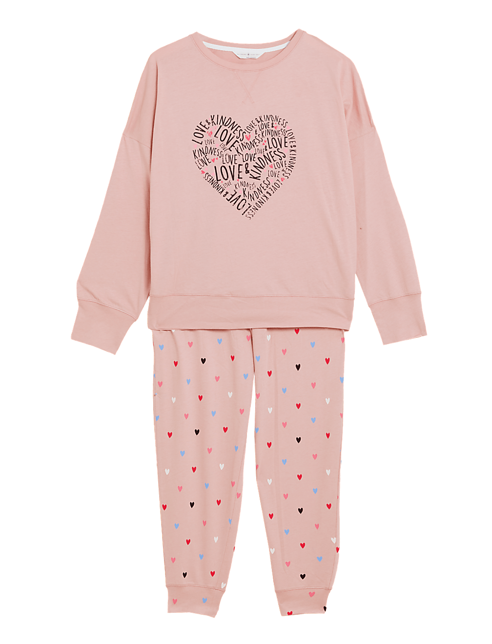 Buy Pure Cotton Love Heart Pyjama Set at Marks Spencer